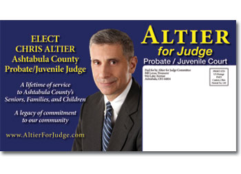 Political mailer for Chris Altier developed by Westervelt Design