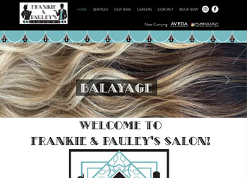 Website for Frankie and Pauleys Salon by Westervelt Design