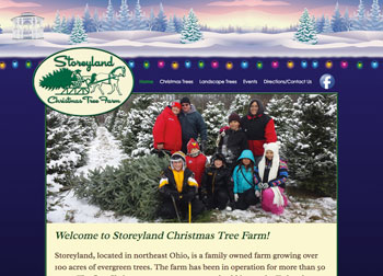 Website for Storeyland Tree Farm developed by Westervelt Design