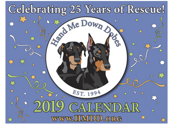 Calendar for Hand Me Down Dobes developed by Westervelt Design
