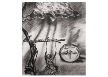 Charcoal still life by Stacy Westervelt