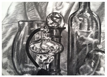 Charcoal still life by Stacy Westervelt